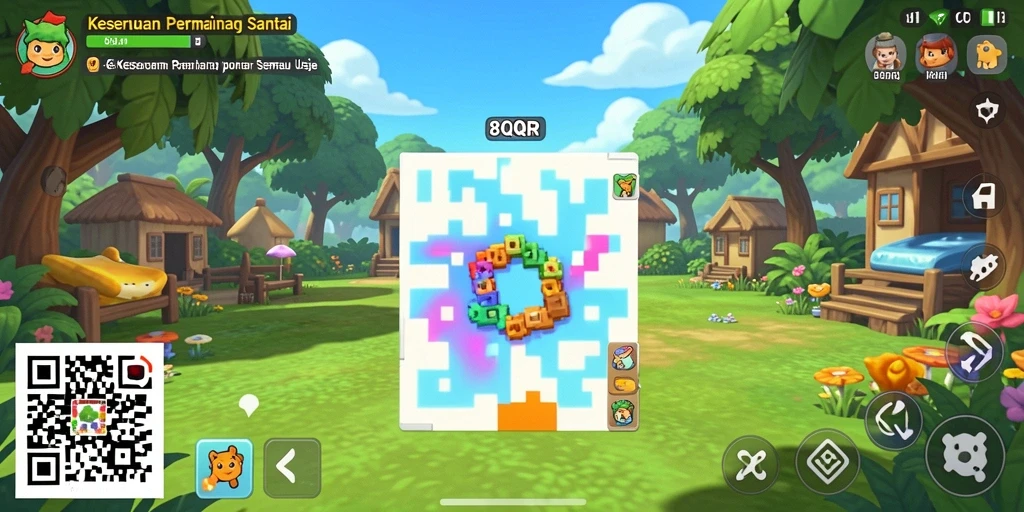 Tampilan menakjubkan dari gameplay 8QR yang seru dan interaktif.