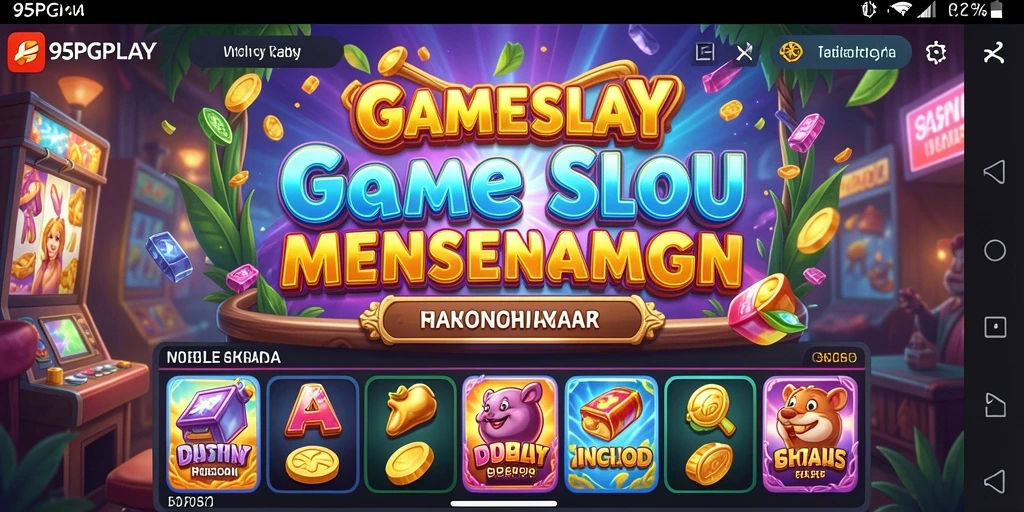 Screenshot gameplay <strong>95PGPLAY</strong> menunjukkan mesin slot yang memikat dan penuh tawaran.