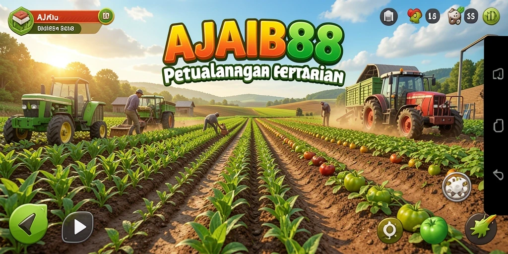 Tampilan menarik dari gameplay AJAIB88 yang menampilkan kebun subur.