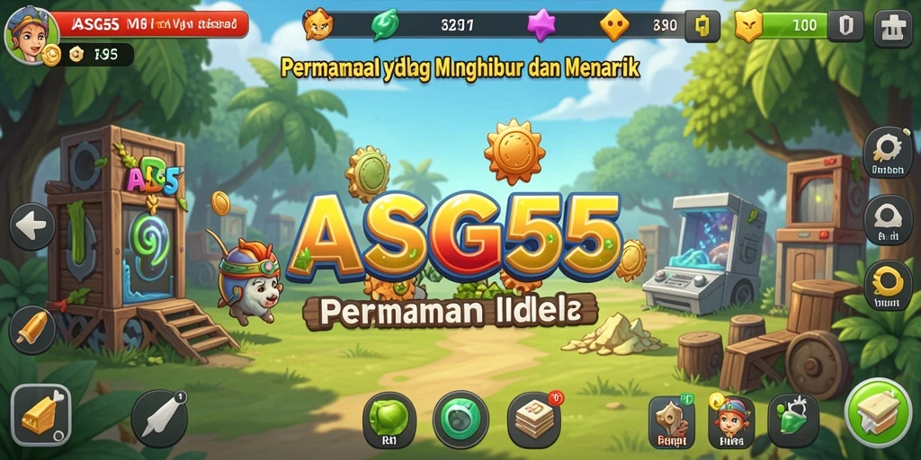 Tangkapan layar gameplay ASG55 yang menunjukkan kesenangan dalam permainan Idle.