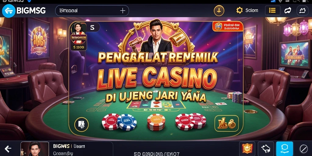 Tampilan gameplay seru dari BIGMSG dengan dealer langsung.