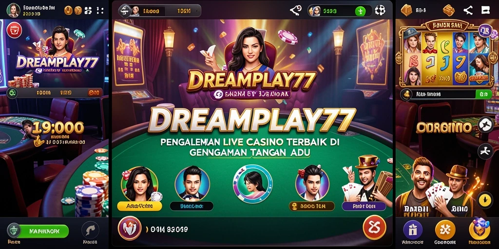 Tampilan gameplay Live Casino yang mendebarkan di DREAMPLAY77.