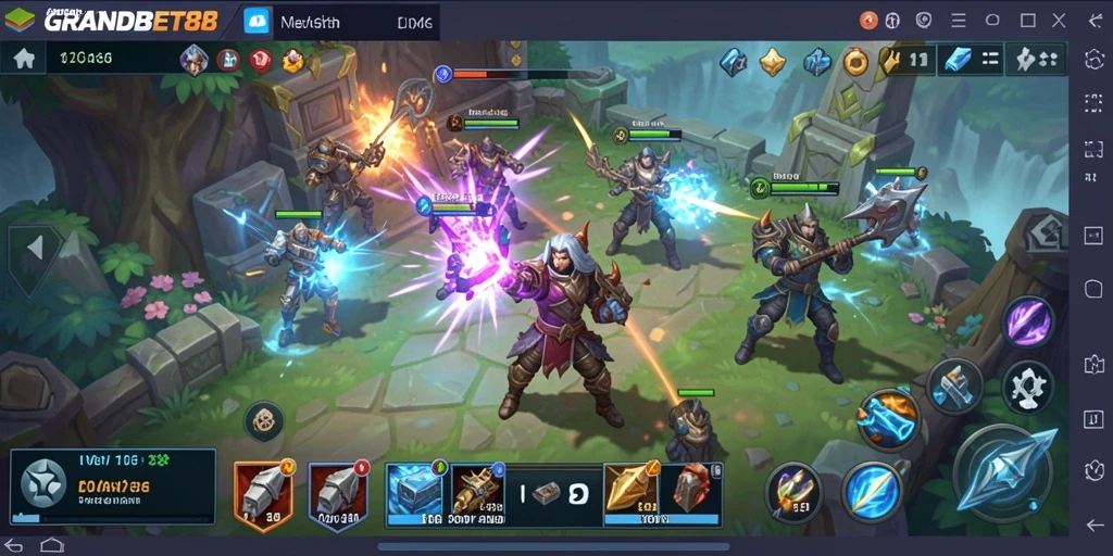 Screenshot GRANDBET88 yang menunjukkan pertempuran strategi yang intens.