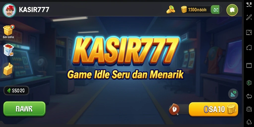 Screenshot gameplay KASIR777 menampilkan aktivitas pengelolaan toko yang menarik.