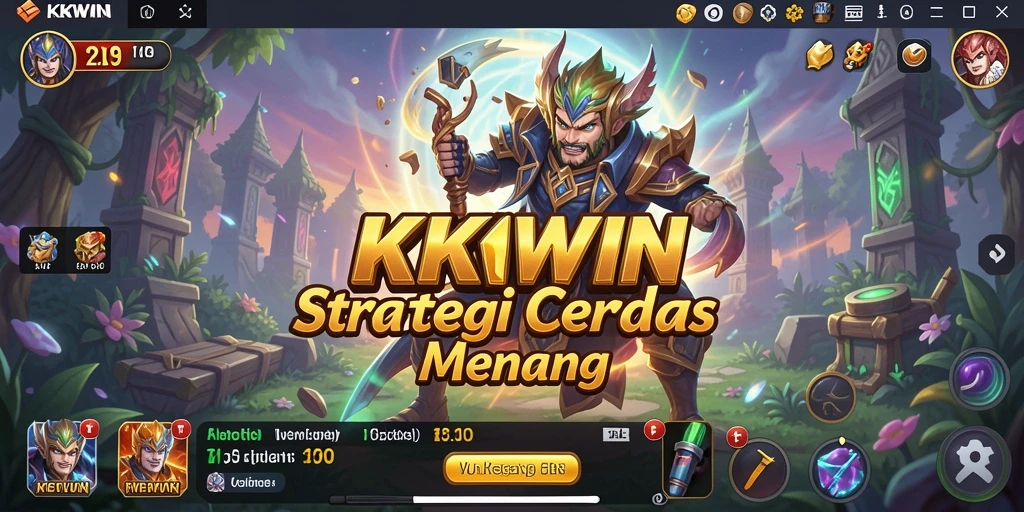 Screenshot utama KKWIN menampilkan suasana pertempuran strategi.