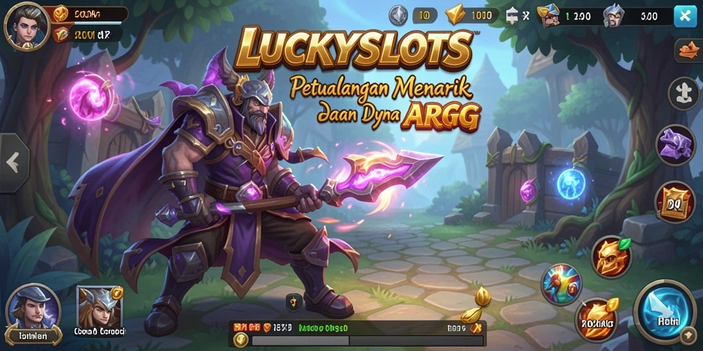 Gameplay seru LUCKYSLOTS dengan pertarungan menegangkan.