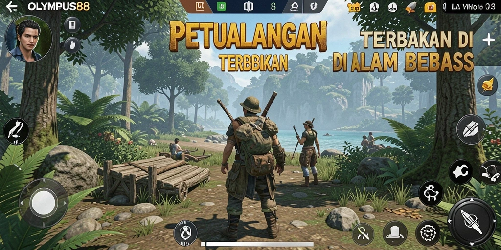 Screenshot utama OLYMPUS88 menampilkan gameplay Open World yang memukau.