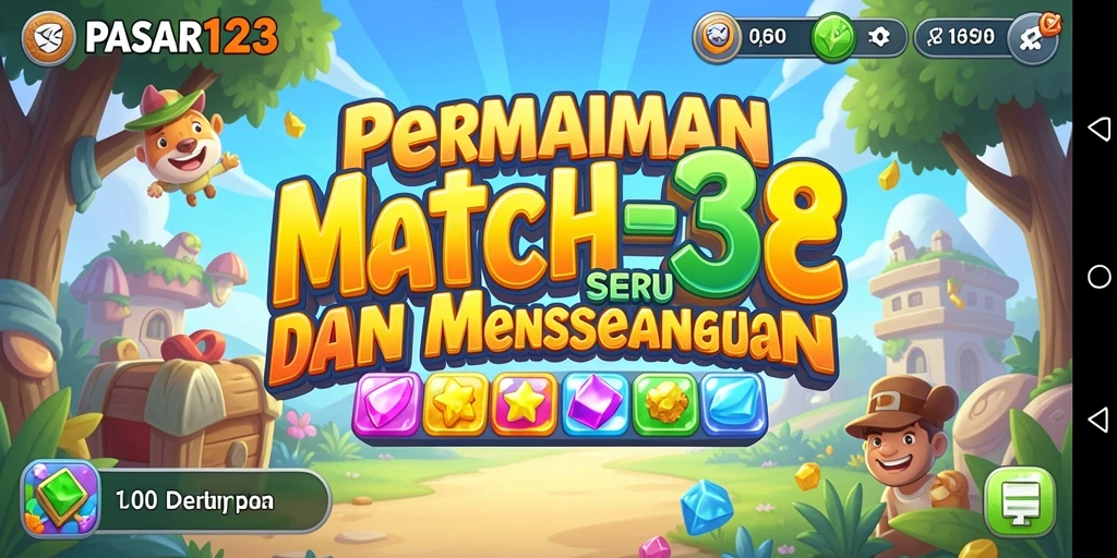 Tampilan gameplay PASAR123 yang penuh warna dan menarik.