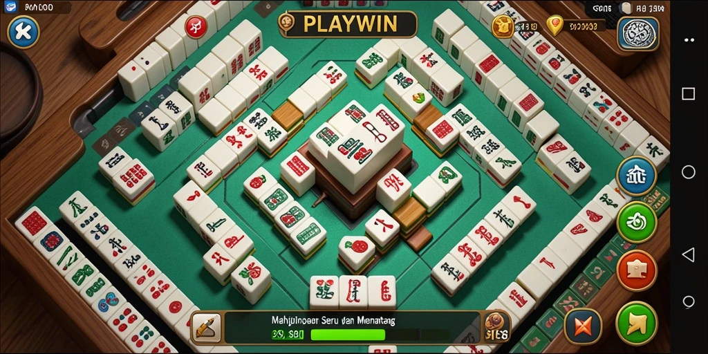 Screenshot gameplay menarik dari game Mahjong PLAYWIN.