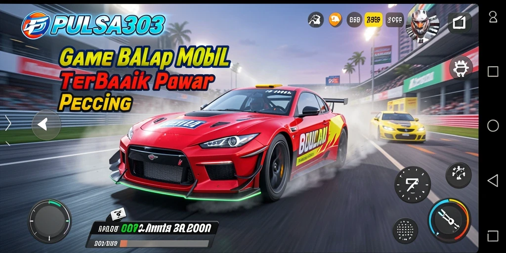 Tangkapan layar gameplay balap mobil PULSA303 yang mendebarkan.