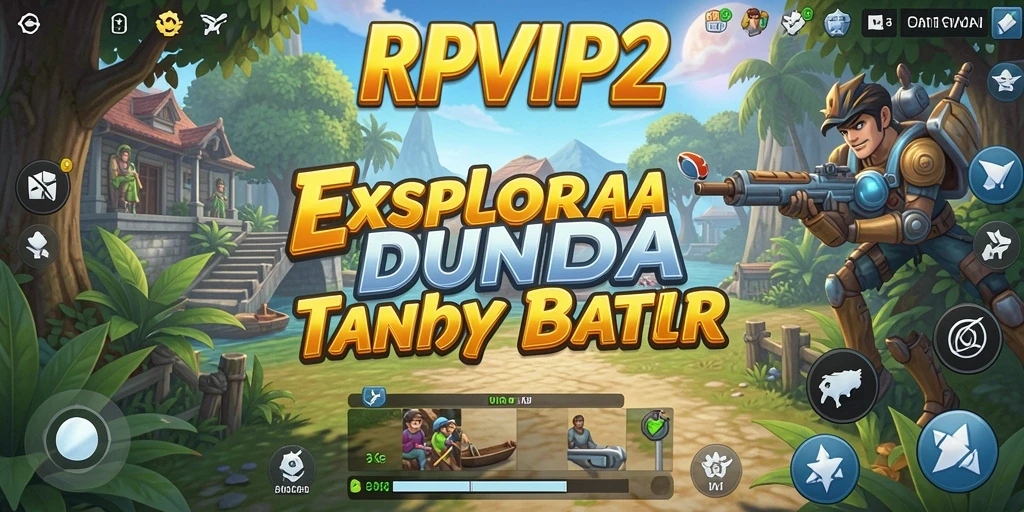 Tangkapan layar gameplay RPVIP2 yang menunjukkan eksplorasi dunia terbuka.