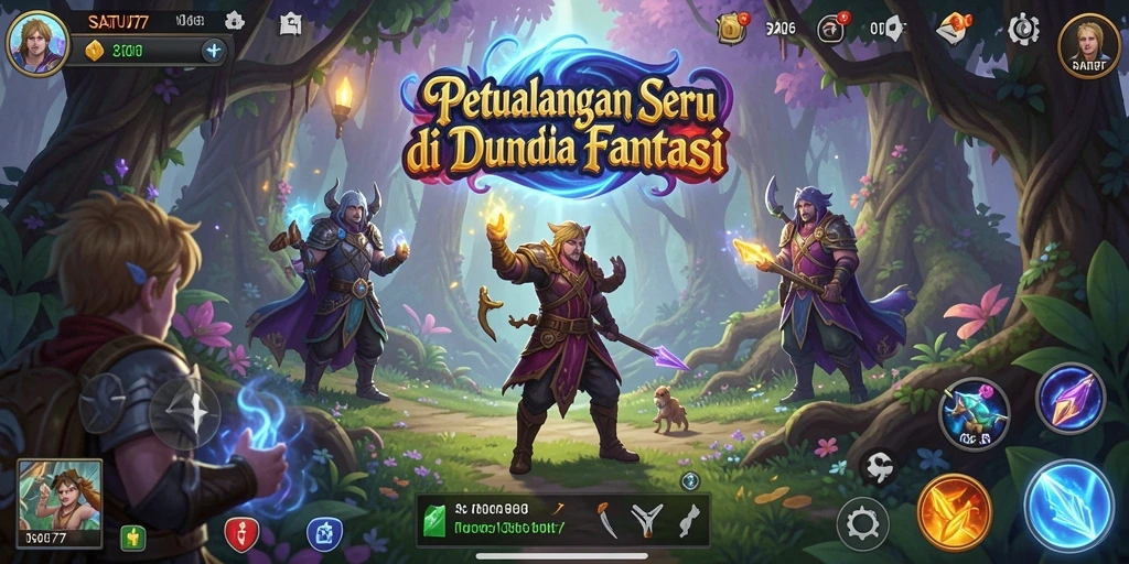 Tampilan gameplay menakjubkan dari SATU77 yang penuh petualangan.