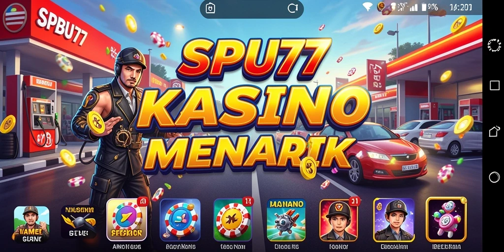 Tampilan gameplay SPBU77 yang seru dan menarik.