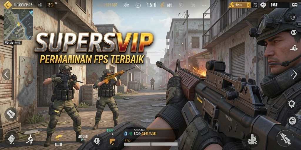 Gameplay SUPERSVIP yang seru dengan aksi pertarungan yang mendebarkan.